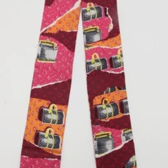 Louis Vuitton Scarf Bando Silk Multicolor Pink Monogram - 402470
